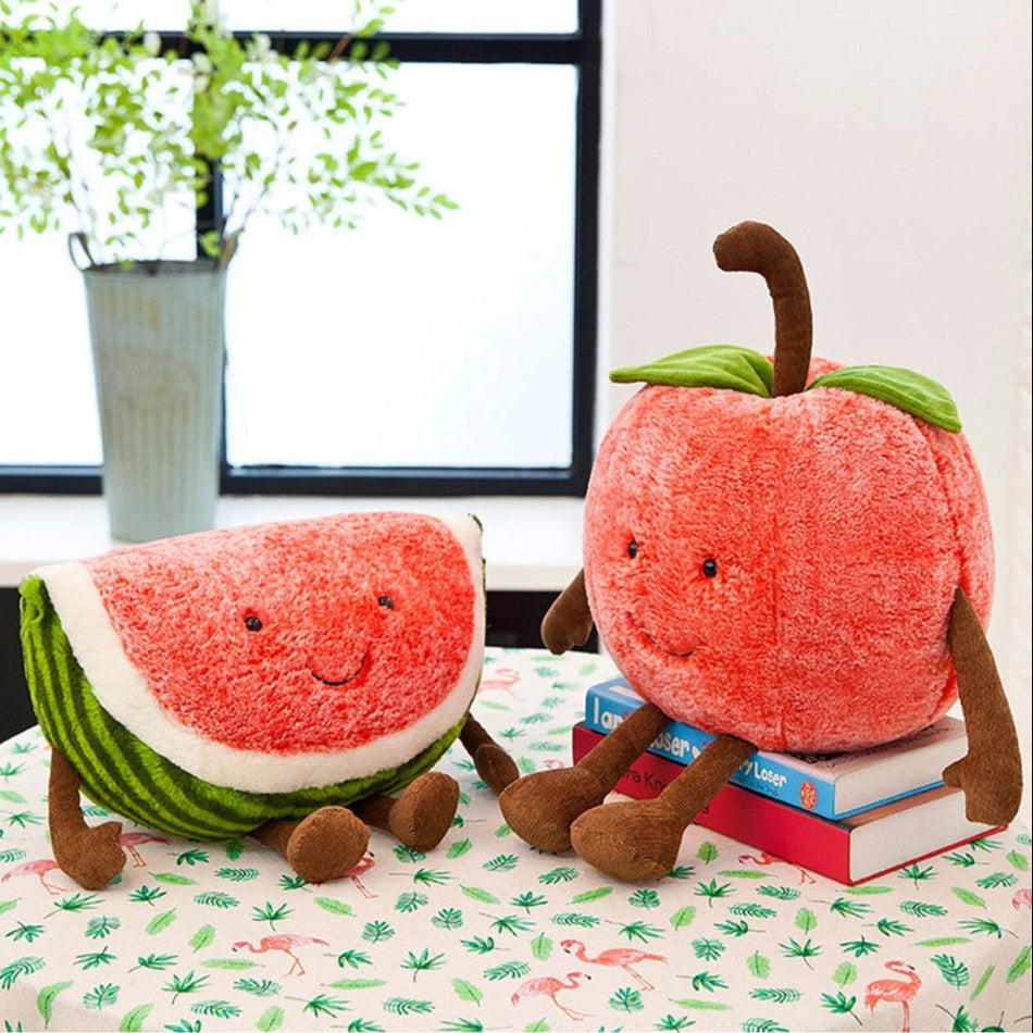 MeloMates – Peluche pastèque avec ambiance estivale joyeuse