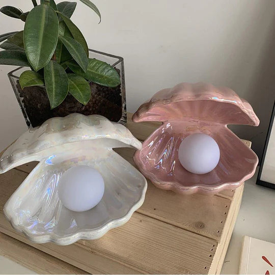 ShellGlow - Lampe en céramique envoûtante pour une ambiance nocturne