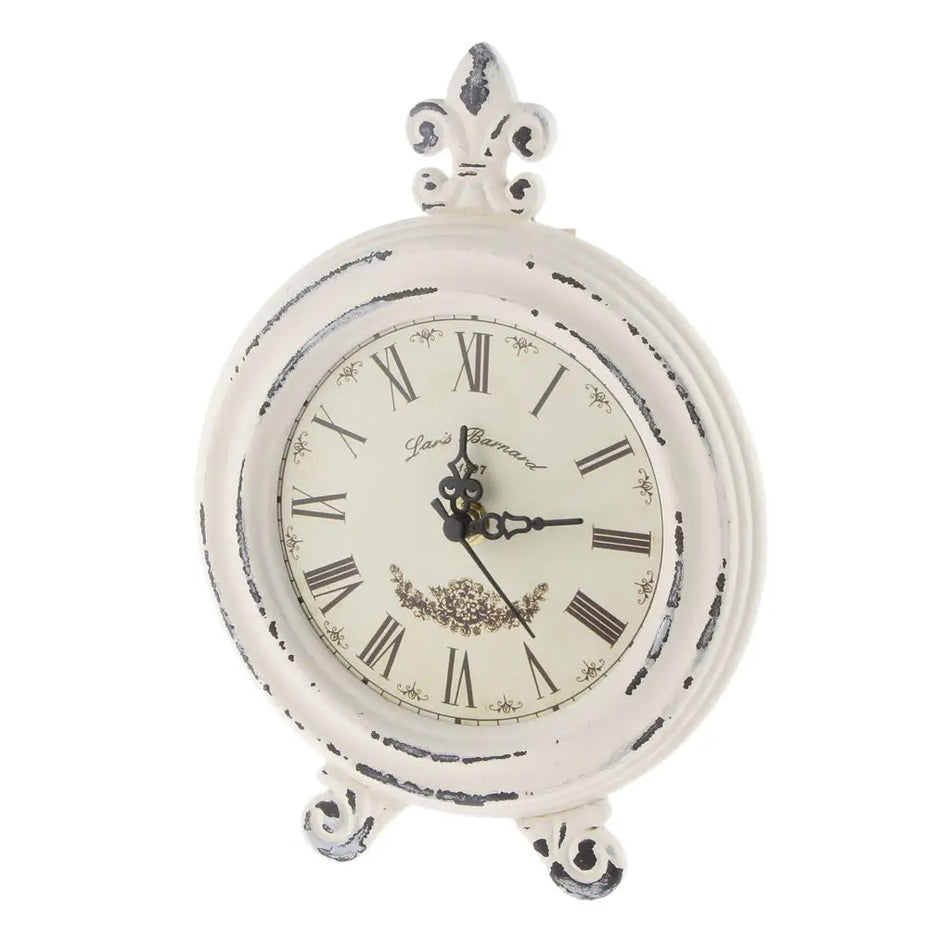TimelTick – Vintage-inspireret Rundt Ur med Romerske Tal og Rustik Design