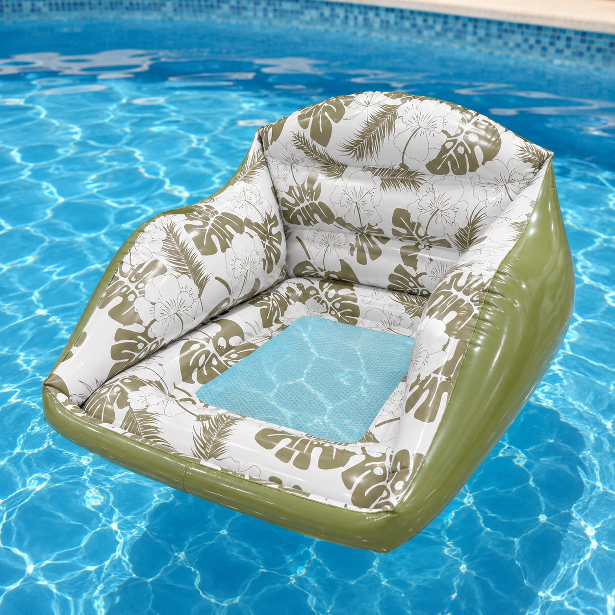 Oppustelig Loungesessel til Pool med Net