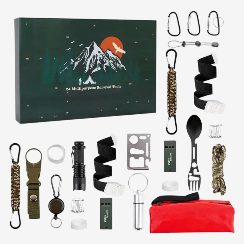 GearTide - Calendrier de l'Avent kit de survie pour cadeau de Noël