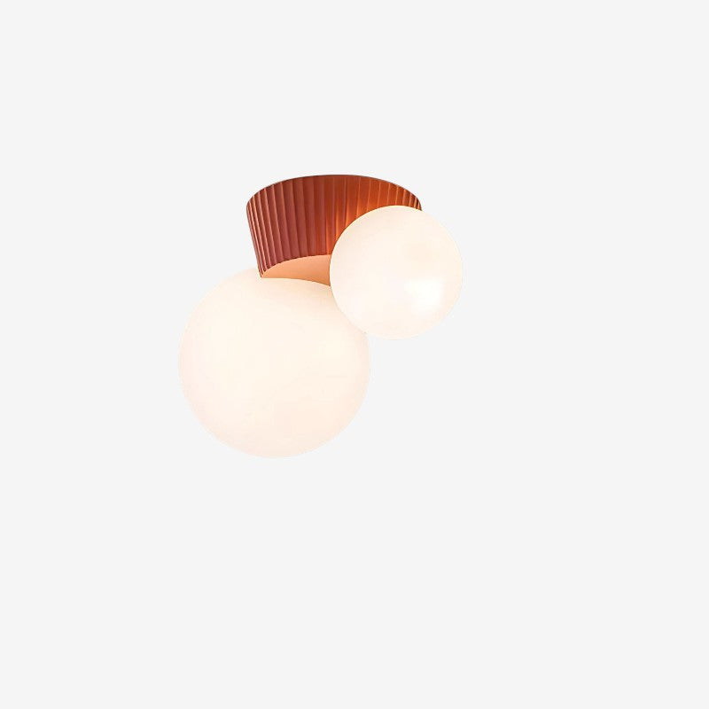 ResinLume - Plafonnier LED avec globe en résine cactus