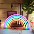 GlowBow - Panneau néon LED arc-en-ciel mignon pour mur et table