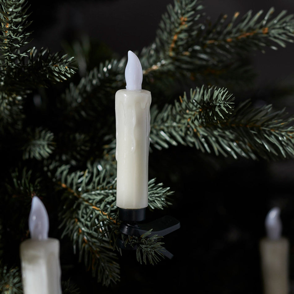 LumiFlame - Guirlande élégante sans fil pour sapin de Noël avec éclairage LED chaud  