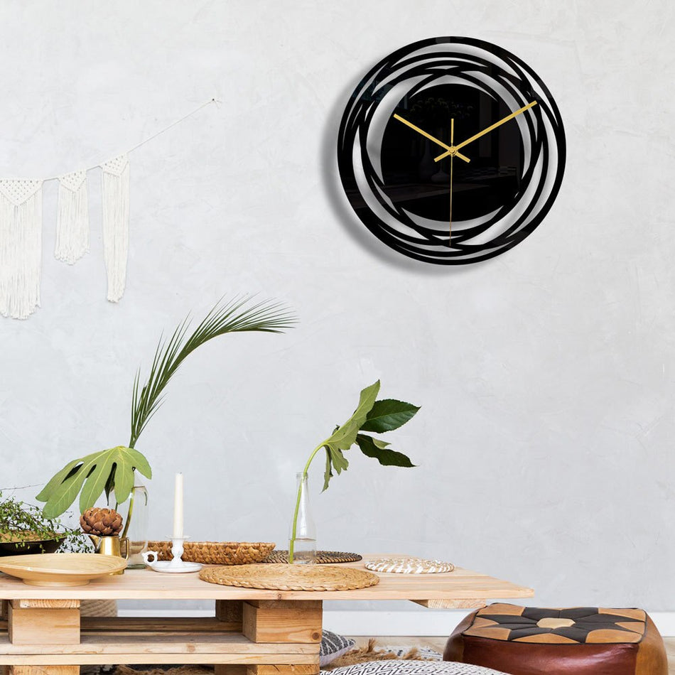 SpiralChic - Horloge murale spirale élégante pour espaces modernes