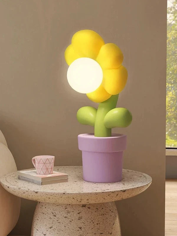 GlowBloom - Lampe fleurissante lumineuse avec lumière scintillante pour une atmosphère fraîche