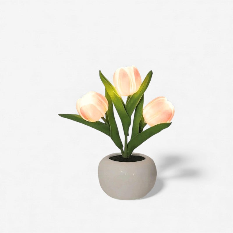 FloraGlow – Lampe de table LED décorative au design floral  