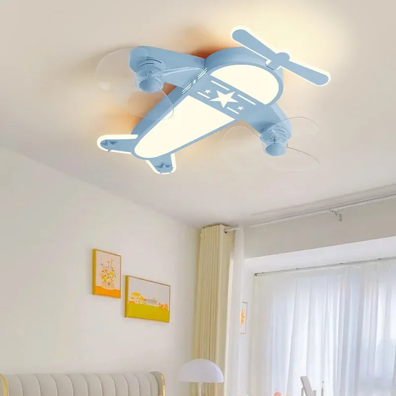 AeroGlow – LED Loftslampe med fly-inspireret form til kreativ og sjov rumbelysning