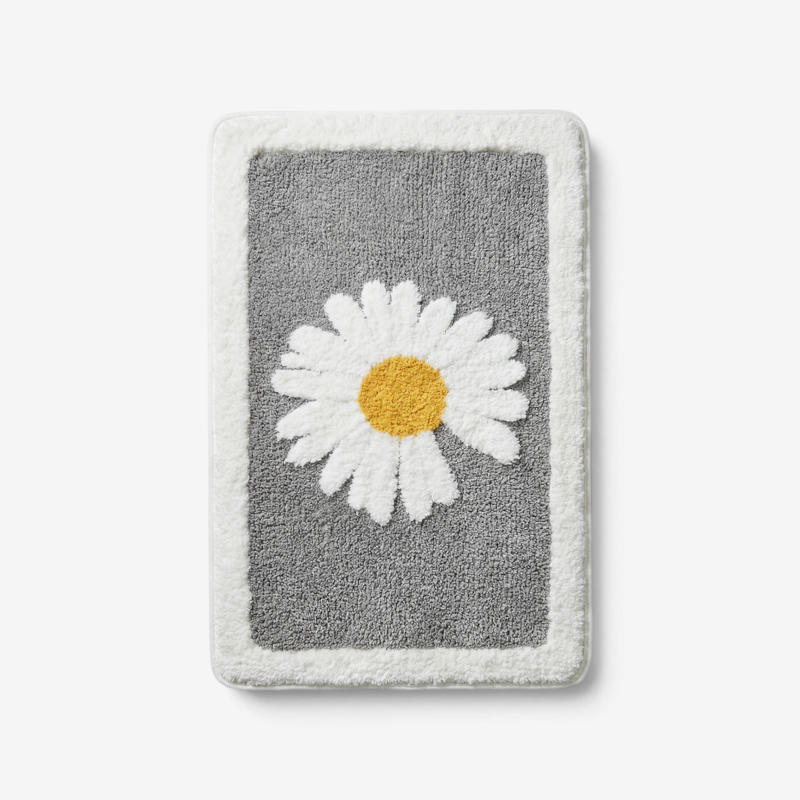Blomstret Bademåtte i Mikrofiber