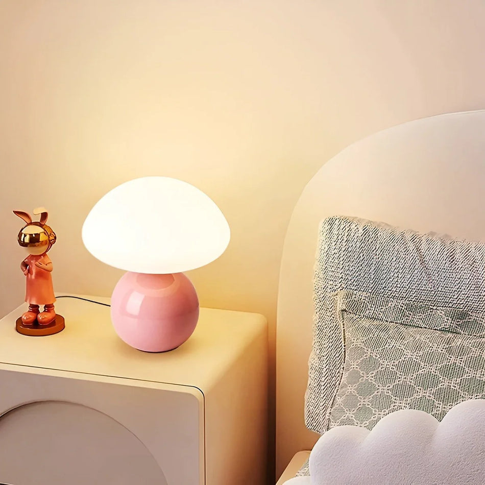 ShroomLuxe - Lampe champignon cosy pour table de chevet