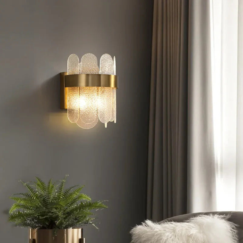 CrystalGlow - Applique murale en cristal élégante pour une lueur sophistiquée