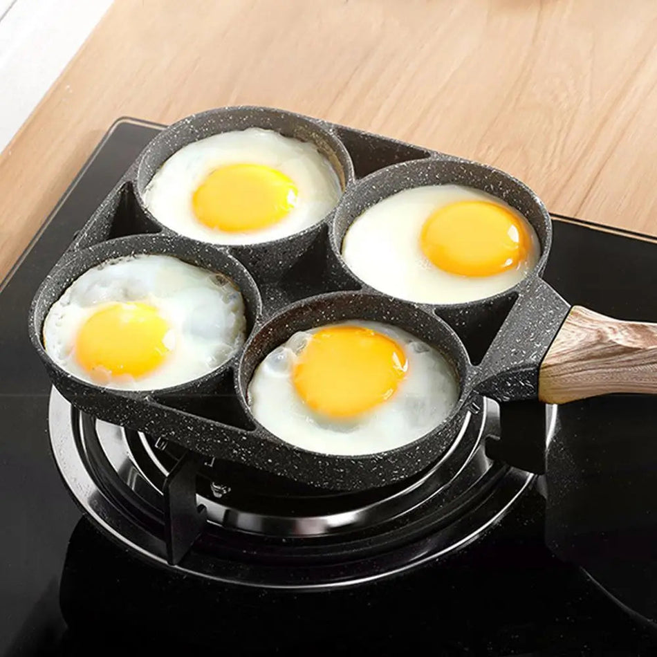 OmeletMaster - fire sektions stegepande til perfekt morgenmad