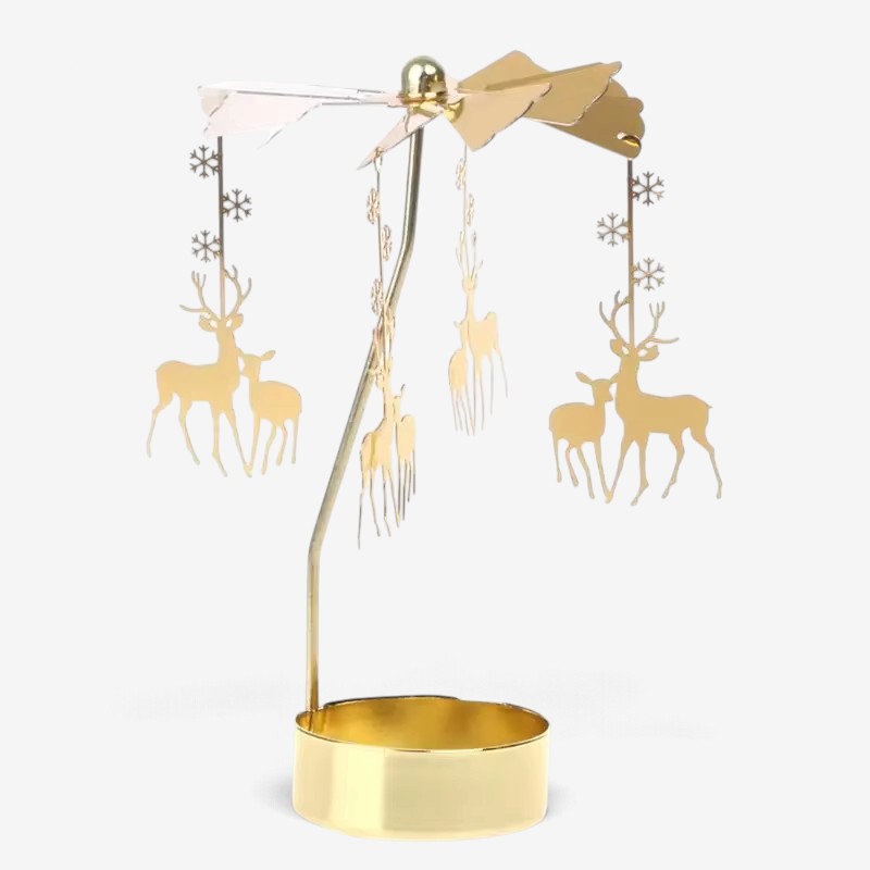 Metallume - Carrousel à bougie rotatif en métal