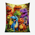 DinoDouce – Couverture en peluche avec motif dinosaure 3D