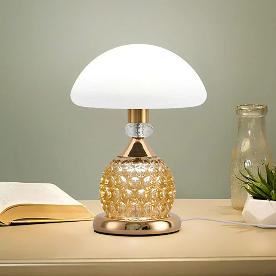 MushLume – Élégante lampe de chevet en forme de champignon avec fonction de gradation et port USB