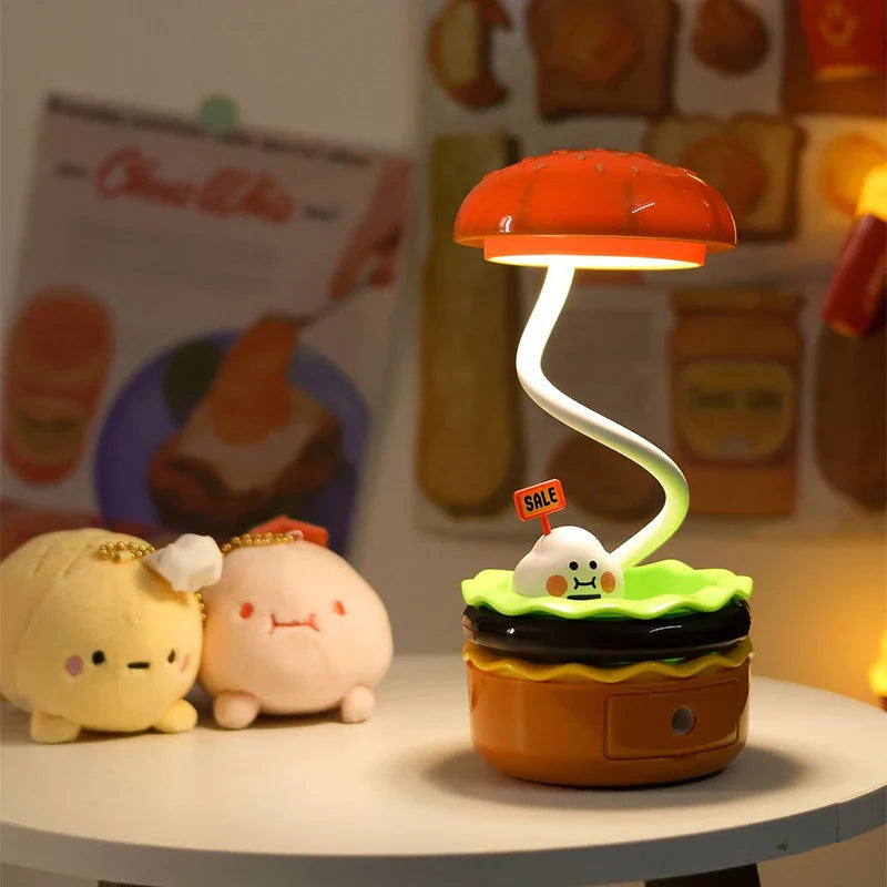 SharpGlow - Kreativ LED bordlampe inspireret af en blyantspidser med opbevaringsplads