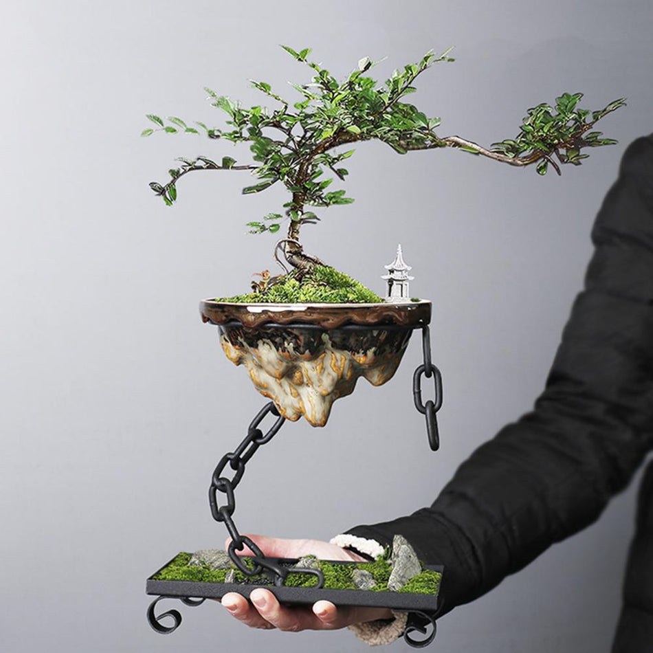 AuraBloom - Élégante jardinière suspendue pour une présentation moderne des plantes d’intérieur