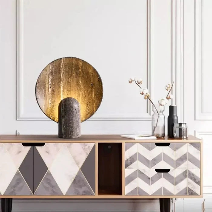 StoneGlow - Lampe en pierre artisanale pour une élégance intemporelle