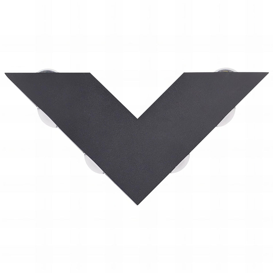 GlowCrest – Applique murale LED extérieure en nickel brossé avec éclairage haut/bas
