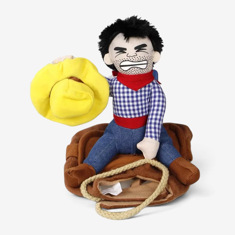Ranchio - Costume pour chien de cow-boy avec cavalier et motif de selle