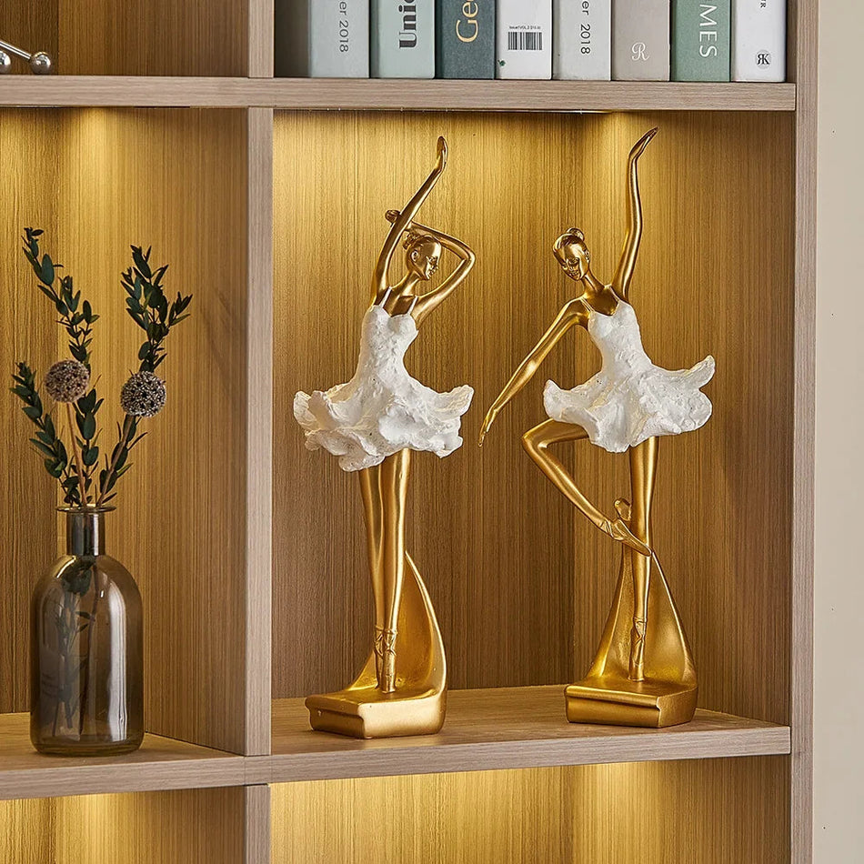 BalletMuse – Danserfigur med minimalistisk design til elegant udstilling på en hylde eller et skrivebord