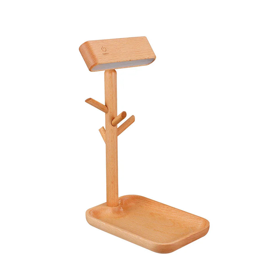 LumeNest - Lampe de table moderne au design élégant avec rangement intégré pour le chevet ou le bureau