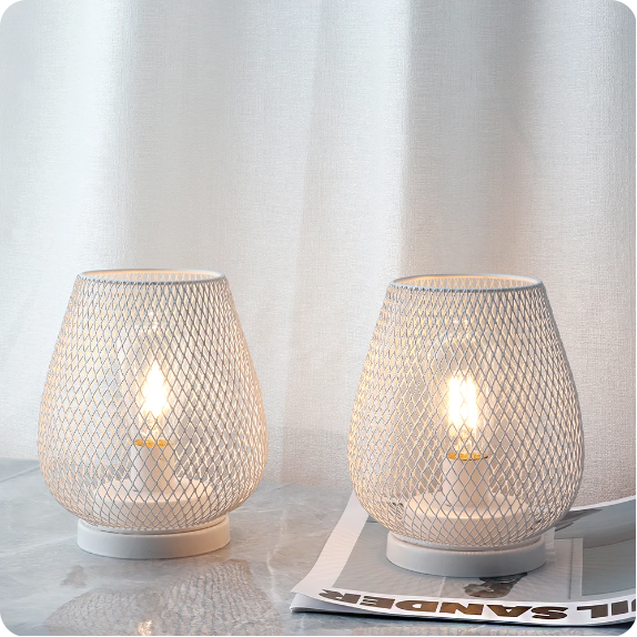 LumiGlow – Lanternes d'extérieur élégantes à piles avec ampoules LED Edison