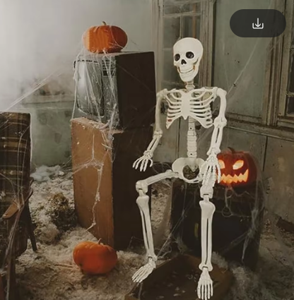 Animated Halloween Skeleton with Light-Up Eyes