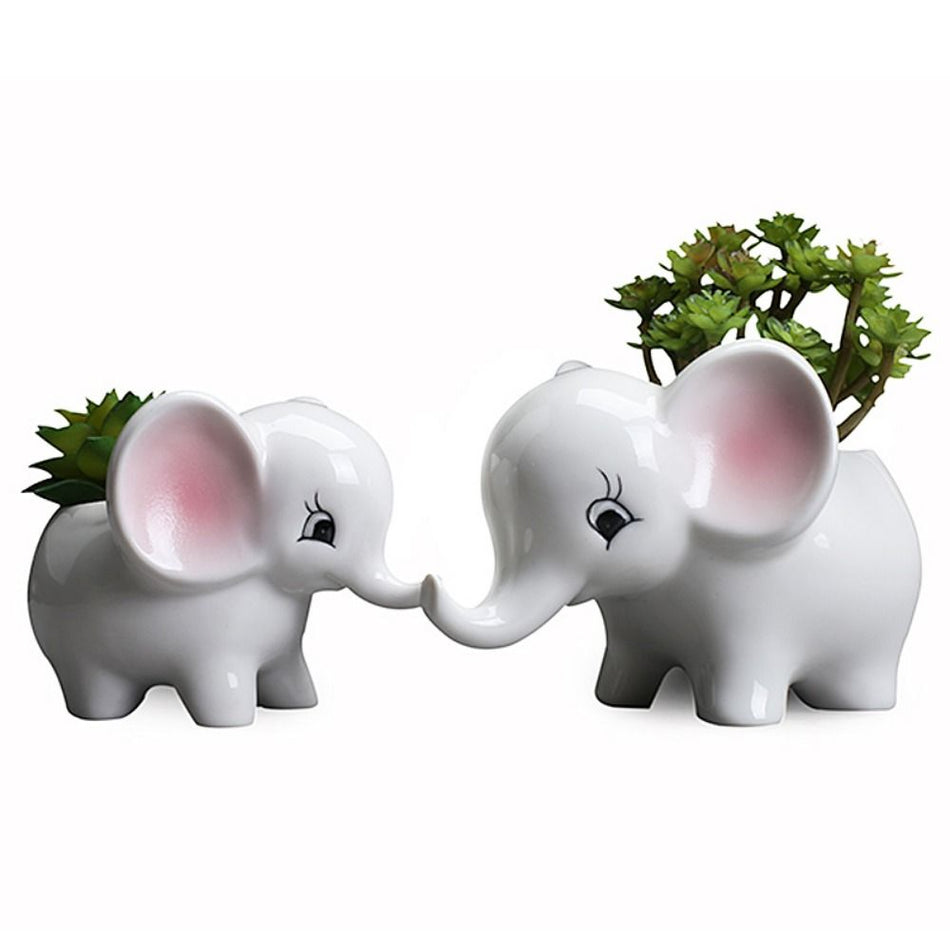 LeafNest – Jardinière moderne en forme d'éléphant avec design sculptural décoratif