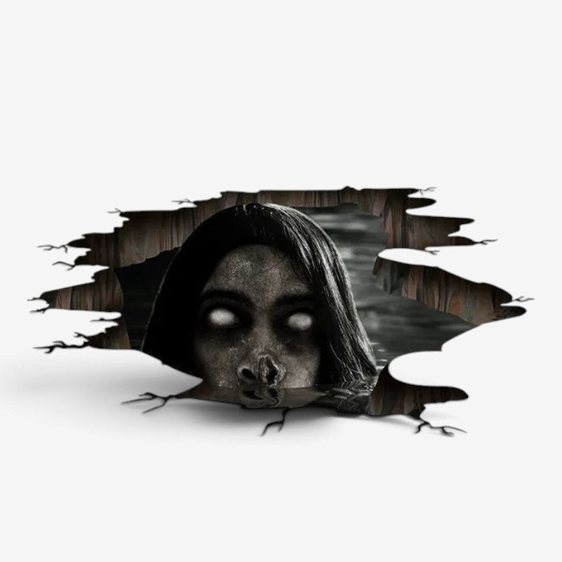 GhostMark - Autocollants 3D d’Halloween pour murs et sols