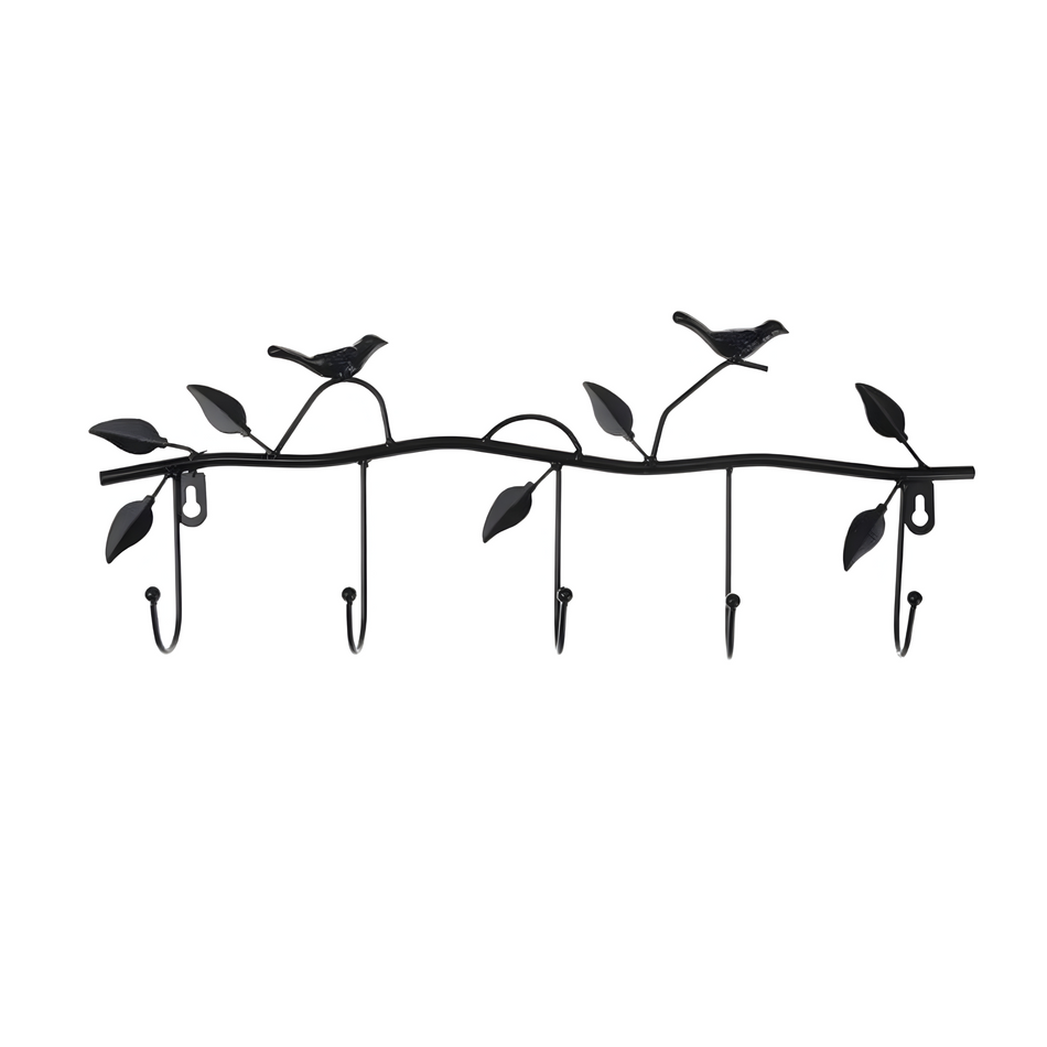 PerchNest – Crochet mural en métal en forme d’oiseau pour rangement décoratif à la maison