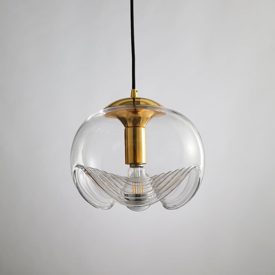 GlowAura – Suspension à forme organique en verre fumé au charme vintage