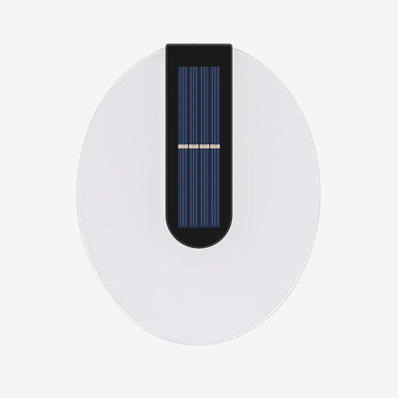 SolarGlow - Solcelledrevet LED Væglampe med Rund Form til Udendørs Belysning