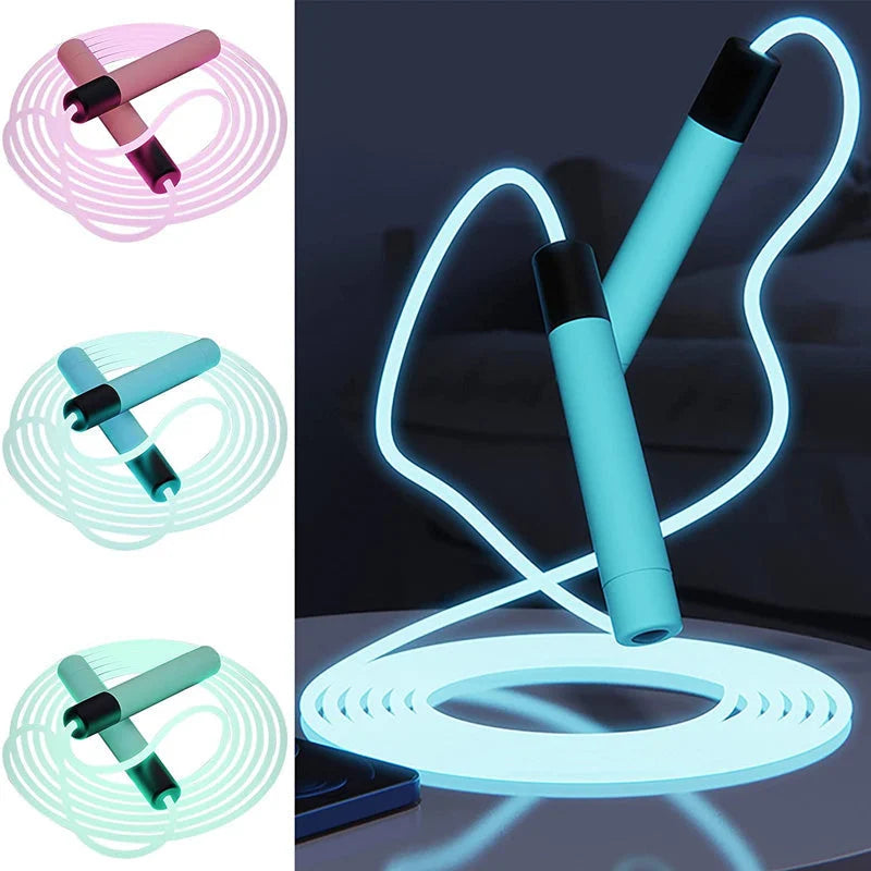 GlowFit – LED hoppereb med ergonomiske håndtag til forbedret nattræning