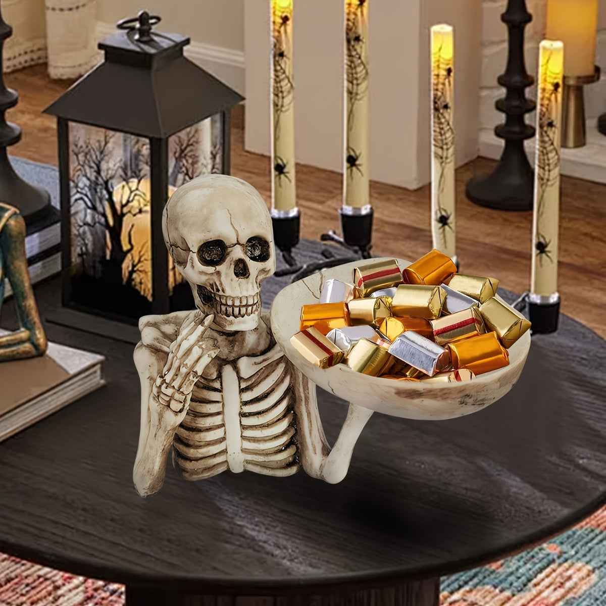 Skelet Skålholder til Halloween Dekoration
