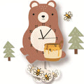 TickleTock - Horloge murale ludique pour enfants avec motifs d’animaux colorés