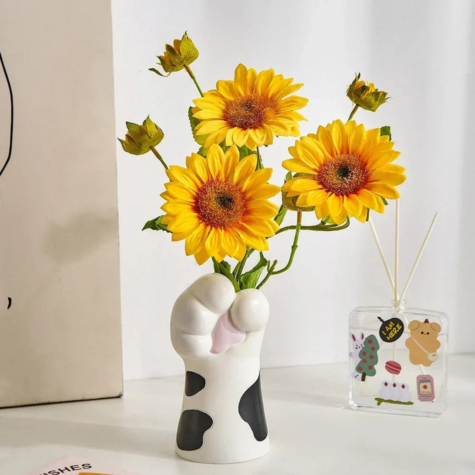 PawBloom – Vase original en forme de patte de chat avec design ludique et charme décoratif  