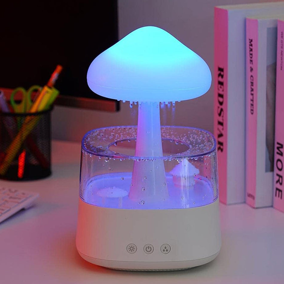 AuraGlow - Afslappende Diffuser Skyregn Med Beroligende Lys for en Fredelig Atmosfære