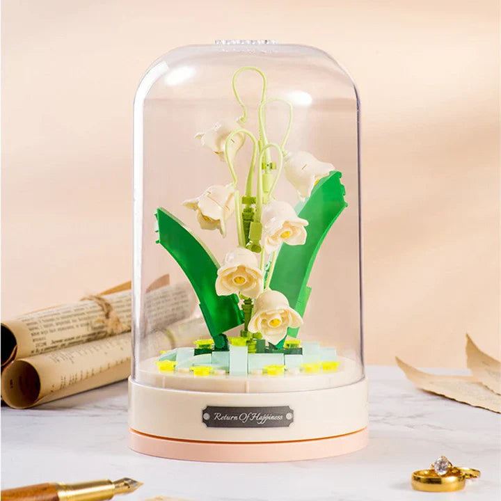 GlassTune - Elegant rosa spilledåse med kreativt display til dekorativ charme i hjemmet