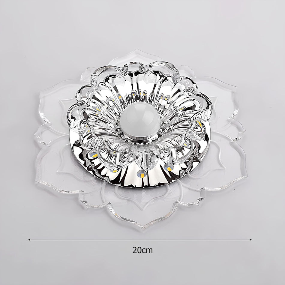 BlossomGlow - Lampe en cristal élégante avec design floral et éclairage enchanteur