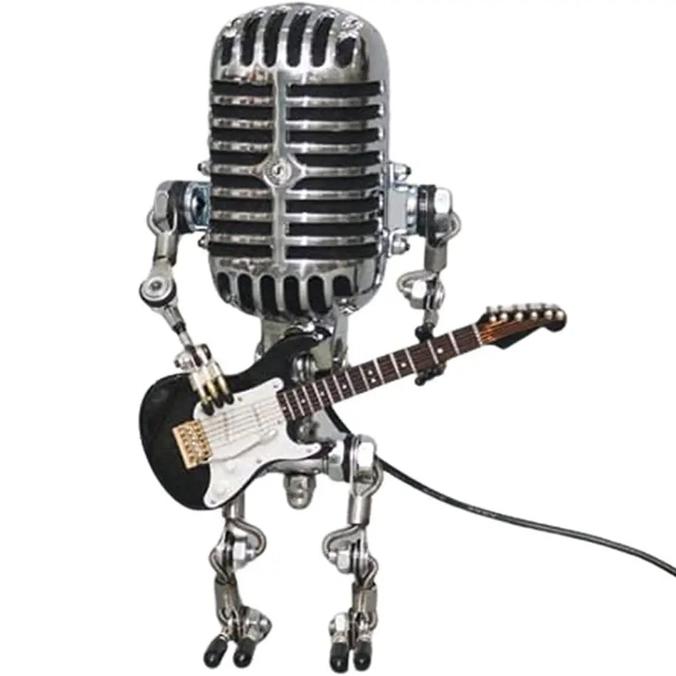 GuitarGlow - Lampe de table robot guitare avec lumière réglable