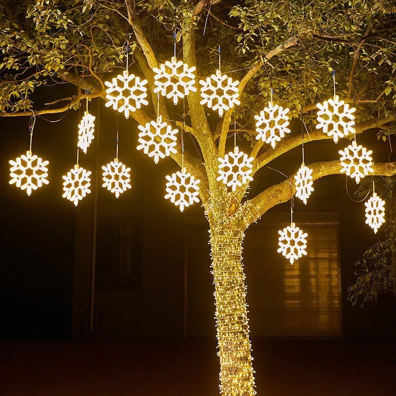 SnowGlow - Lumière LED flocon de neige givré pour élégance hivernale