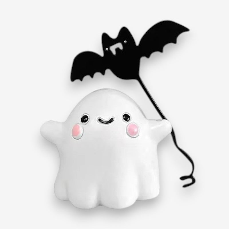 GhostLuxe – Figurine décorative de fantôme avec design chauve-souris