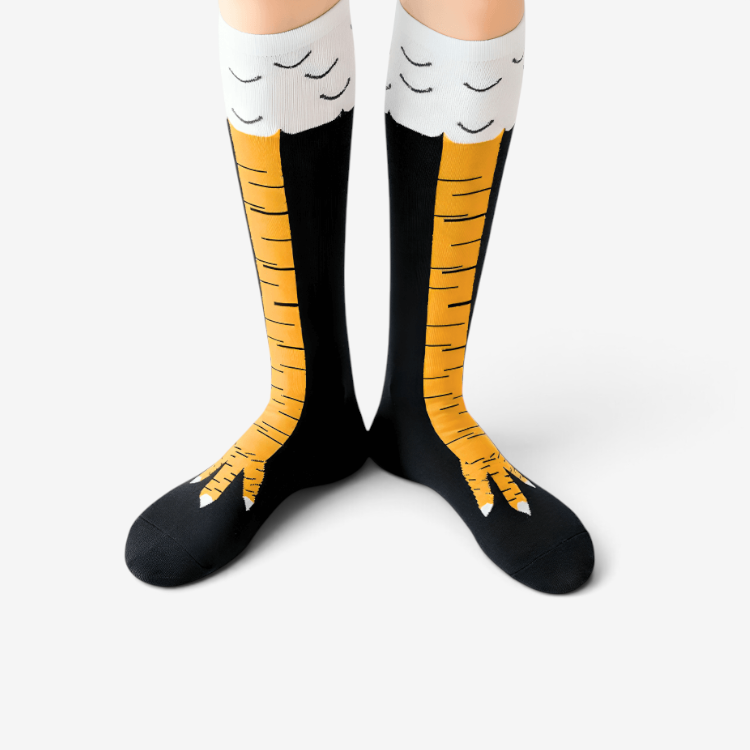 QuirkStep - Chaussettes amusantes en forme de pattes de poulet
