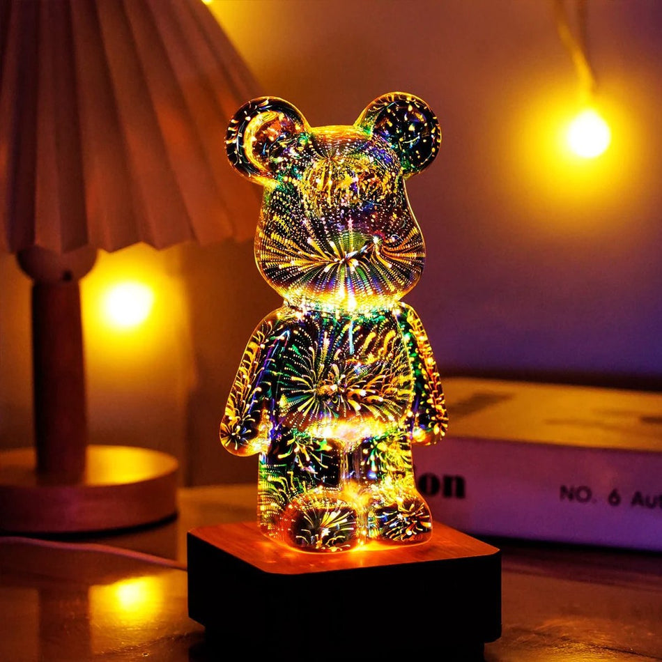 LumiGlow – Lampe de nuit LED 3D avec effets multicolores pour un affichage visuel spectaculaire