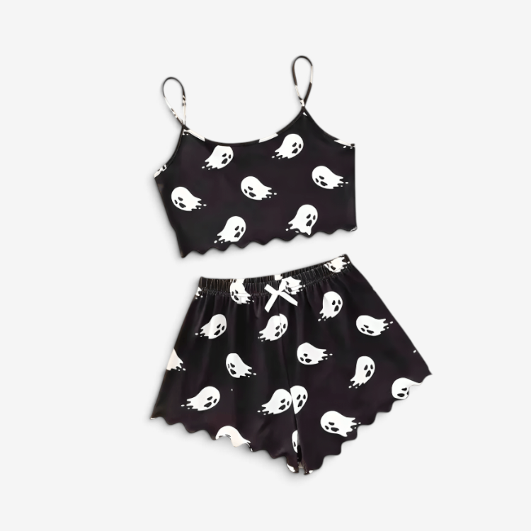 Bella - Halloween Nattøj Set med Sjove Motiver