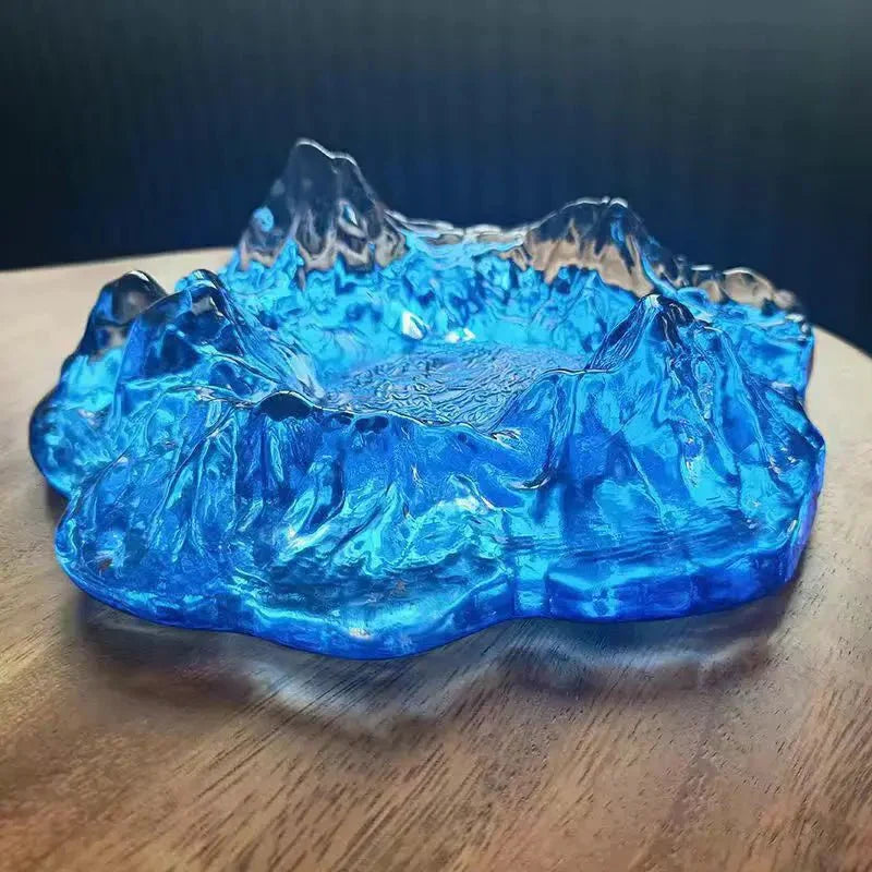 GlacierRest – Cendrier inspiré des montagnes enneigées avec élégance sculpturale