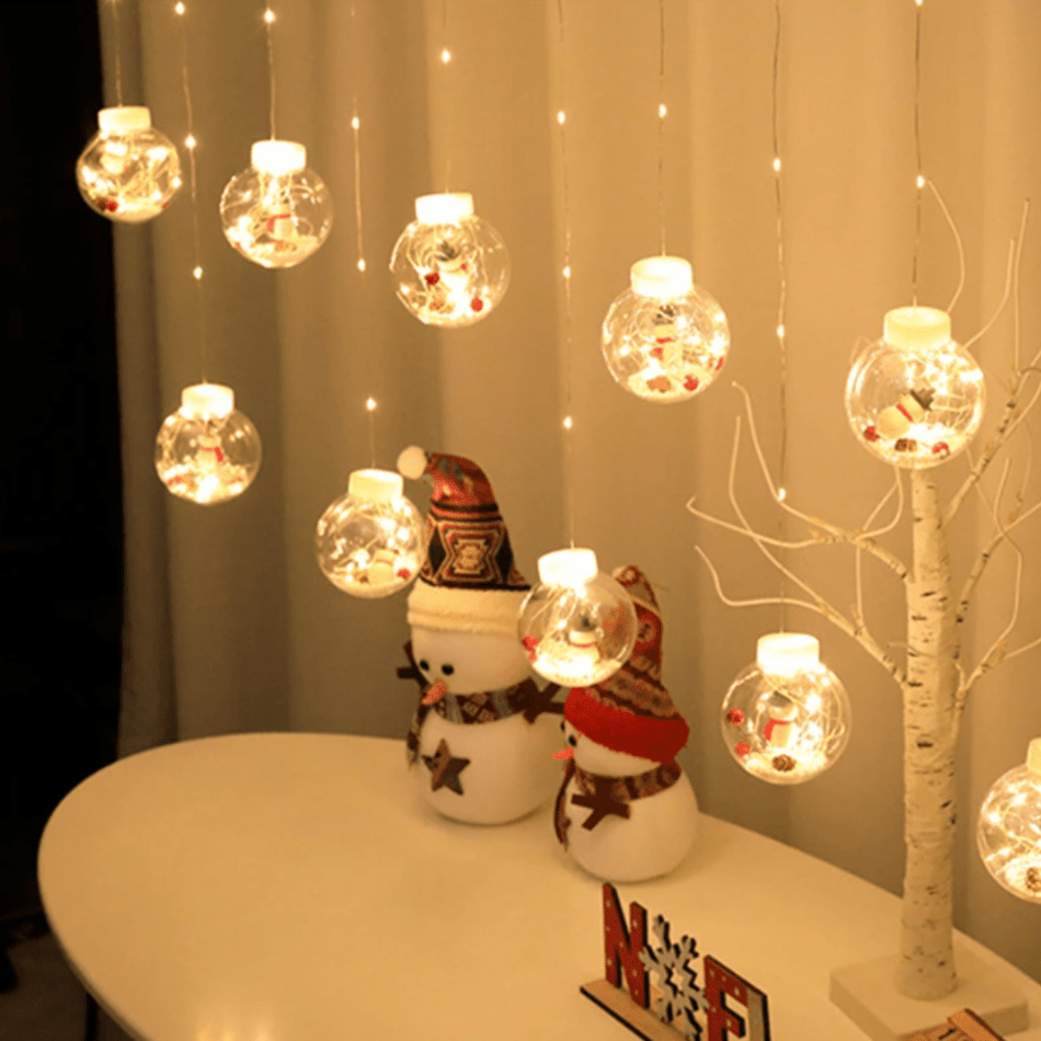 GlowBliss - Guirlande lumineuse LED scintillante avec bulles pour une décoration festive de Noël