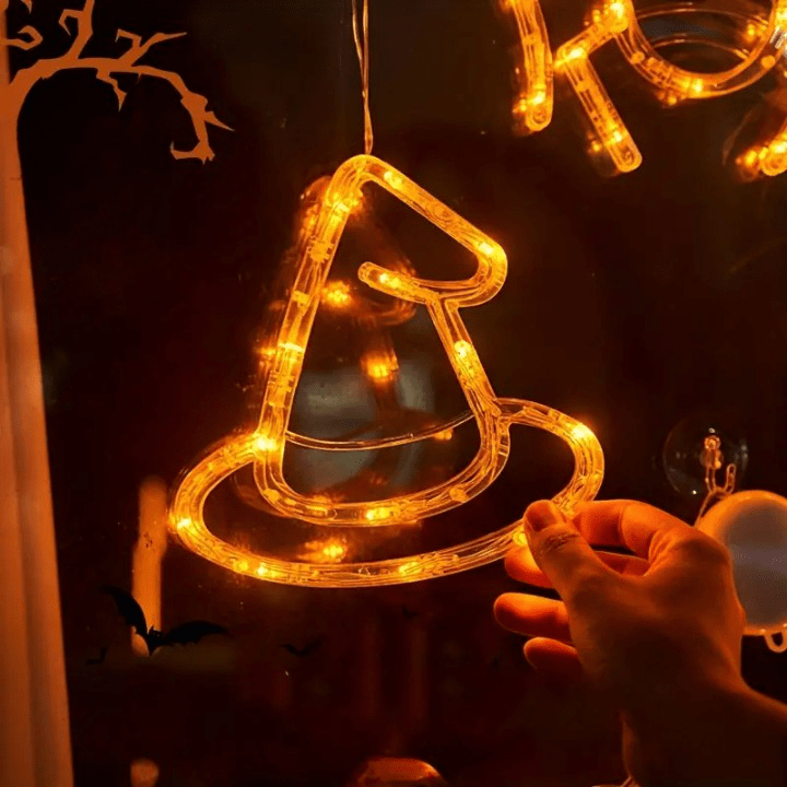 GlowFrights - Guirlandes lumineuses Halloween fantômes et chauves-souris pour une décoration festive