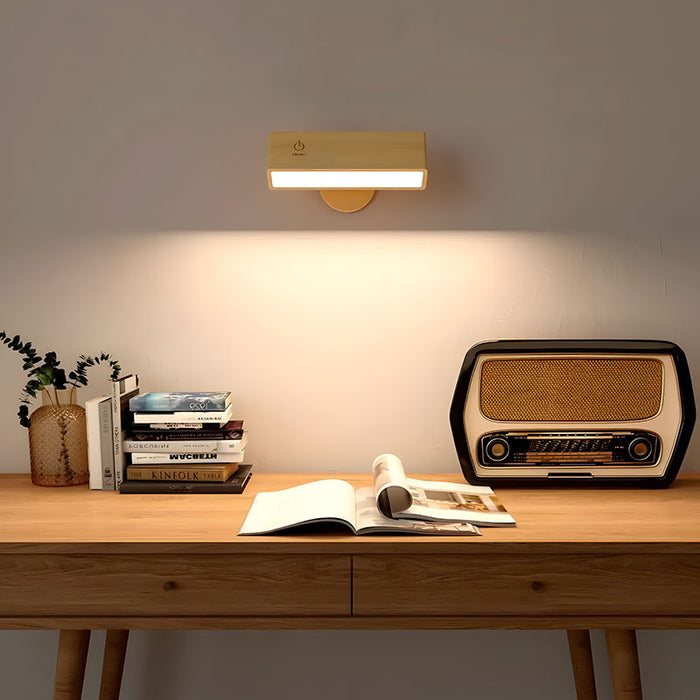 FlexiGlow - Lampe murale rechargeable avec lumière réglable à 360° et support magnétique